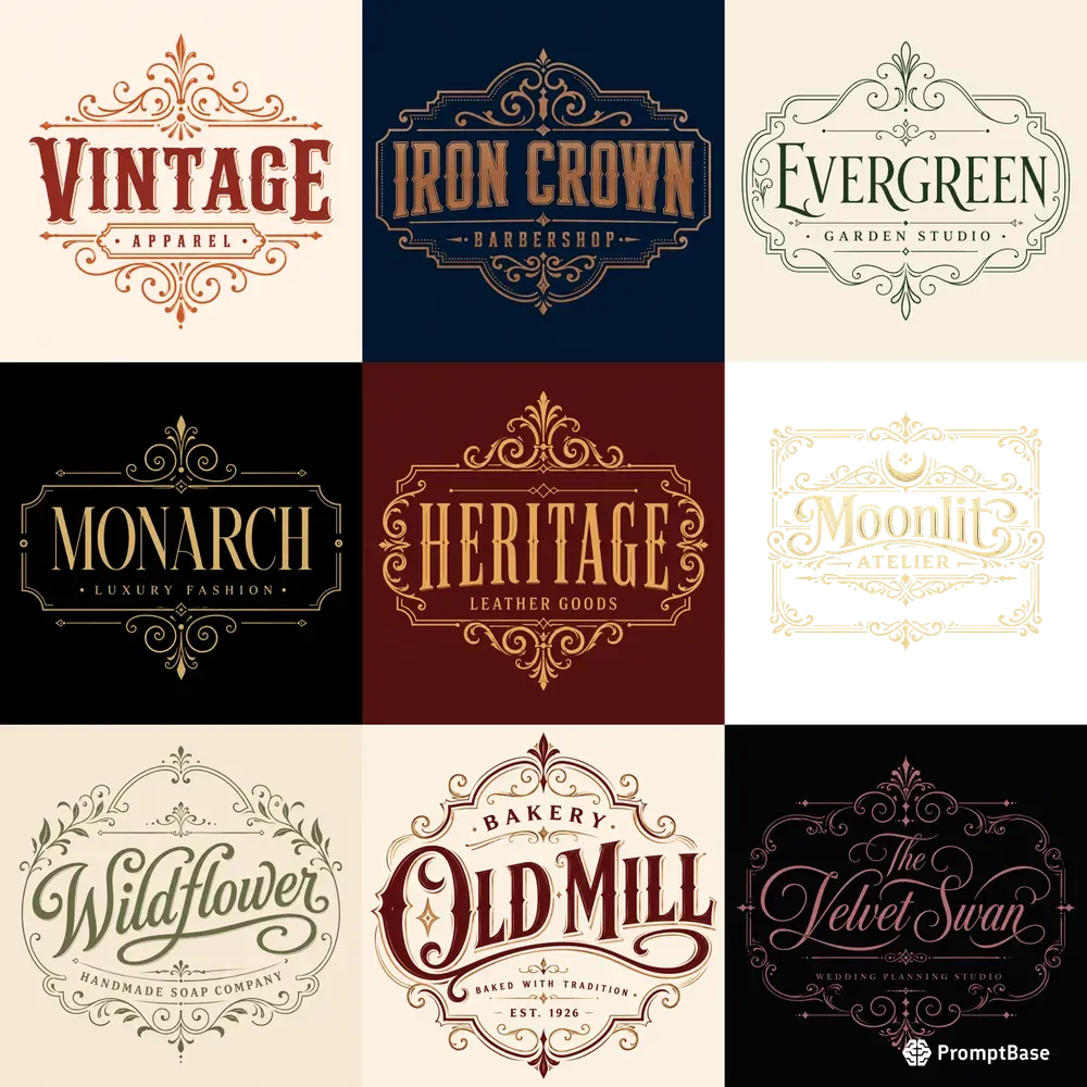 Vintage Ornamental Logo Generator