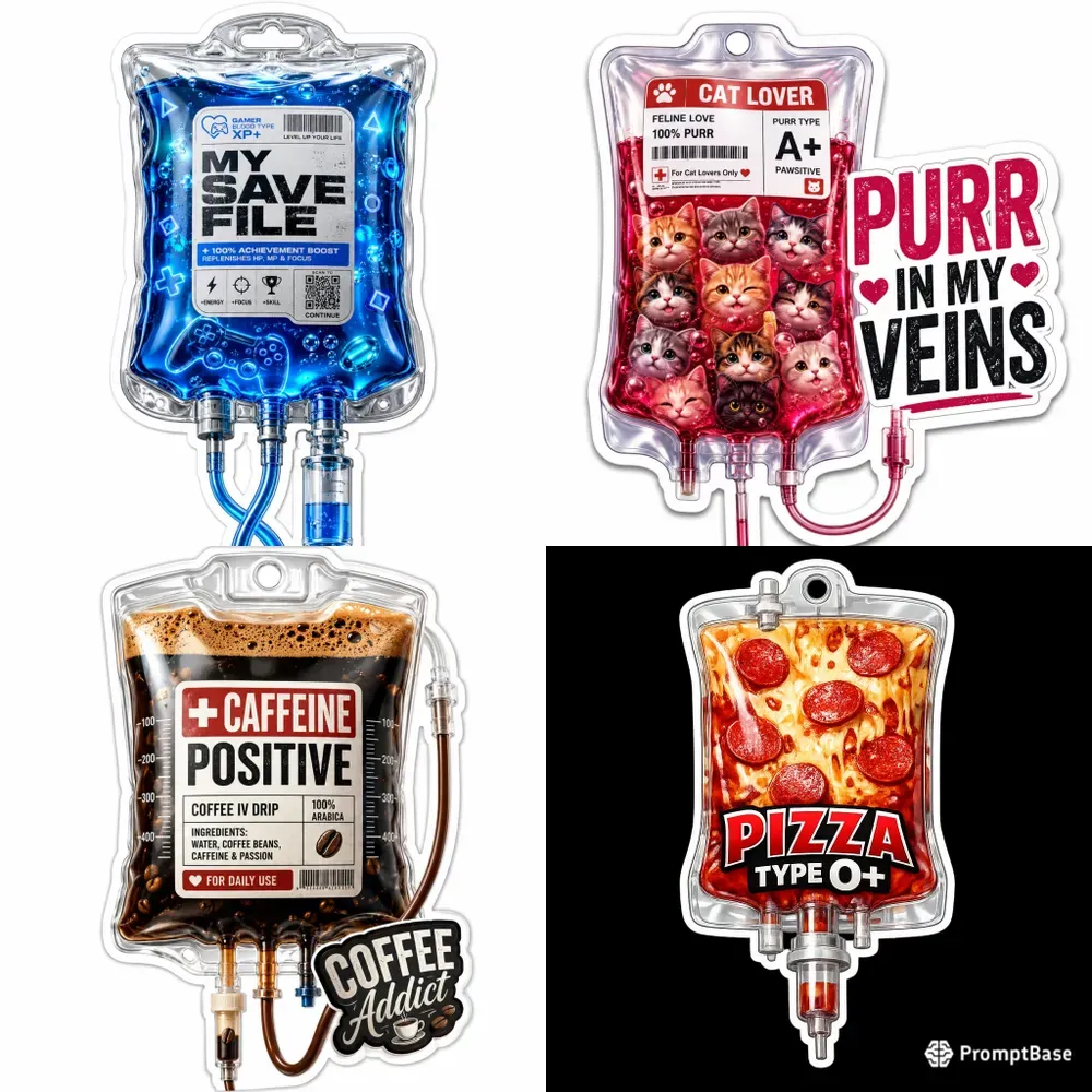 Iv Blood Bag Stickers