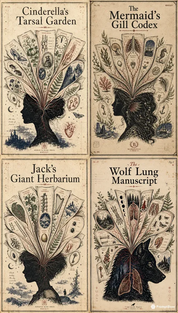 Anatomical Fairytale Book Cover Posters
