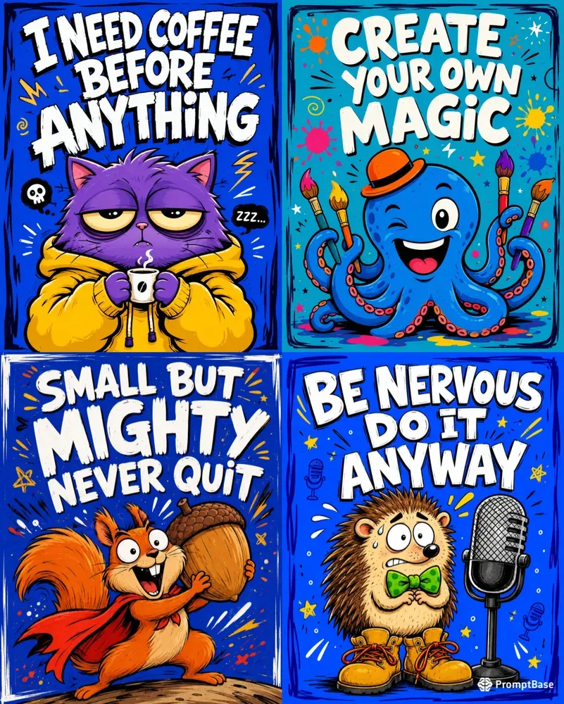 Funny Character Quote Posters