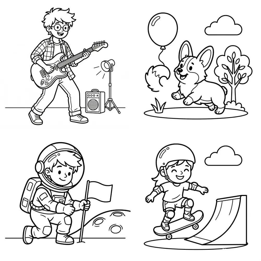 Vector Coloring Page Generator