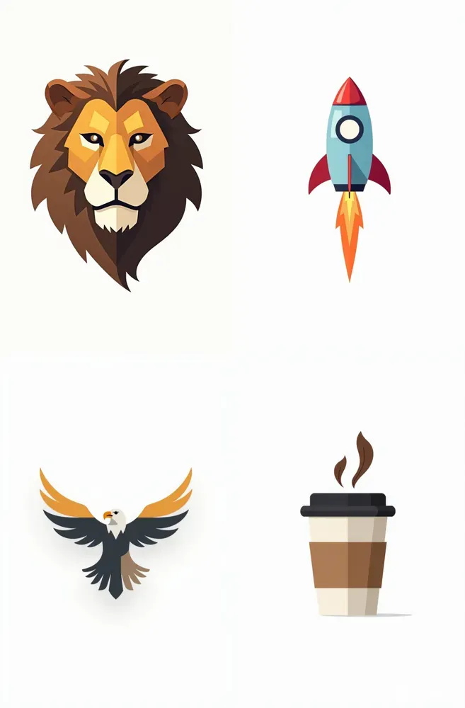Geometric Minimalist Vector Logos