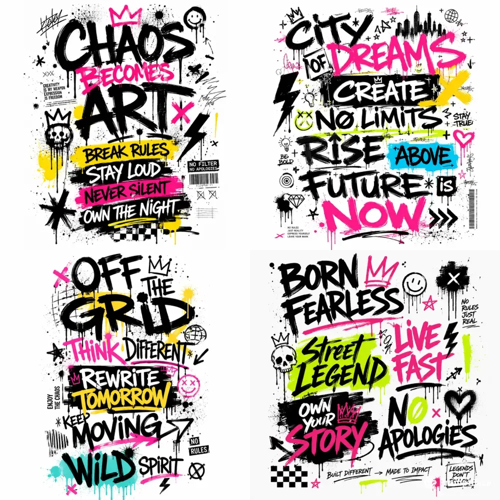 Urban Graffiti Typography Posters