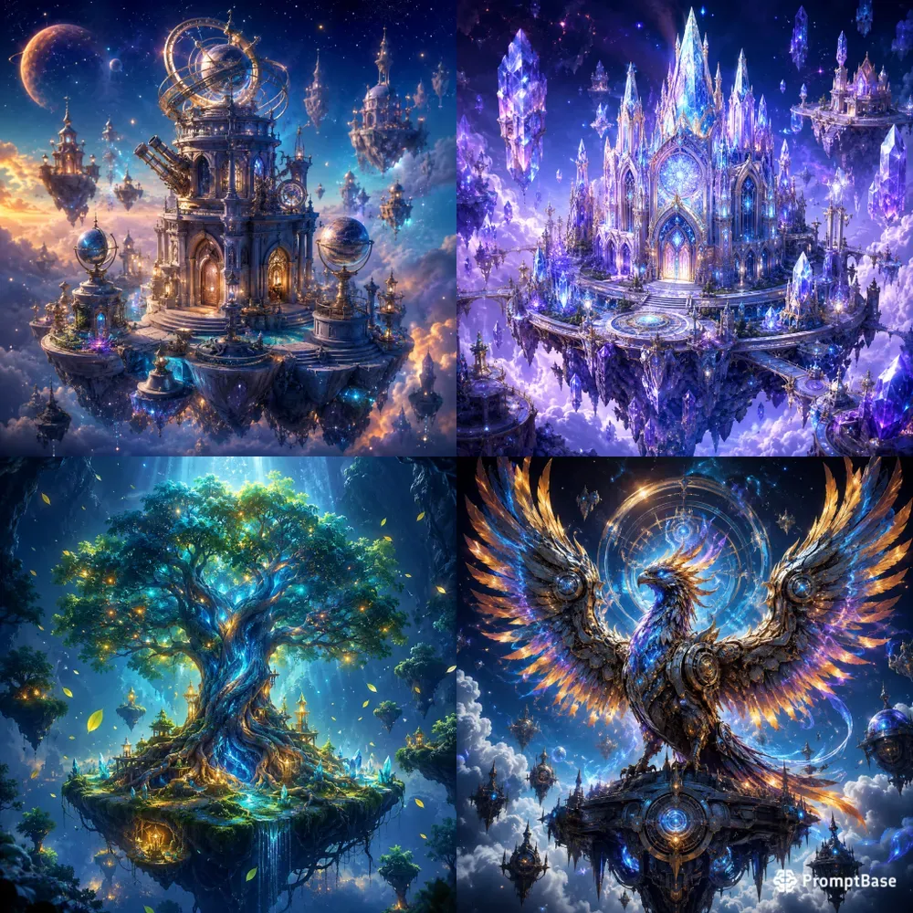 Celestial Floating Worlds