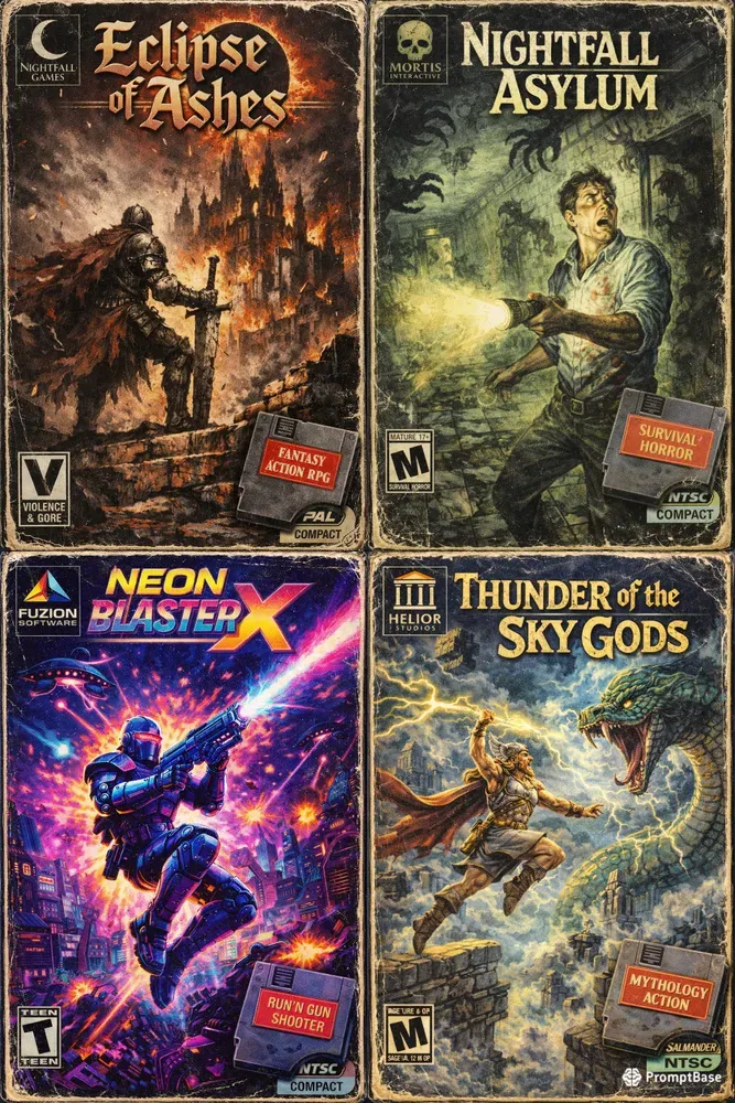 Retro Game Box Art Generator