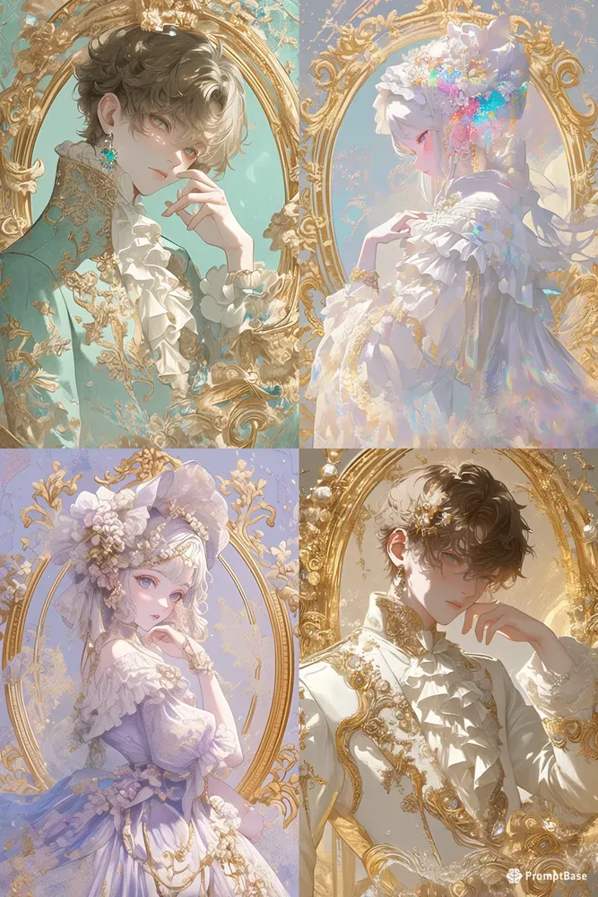 Rococo Anime Filigree Frames
