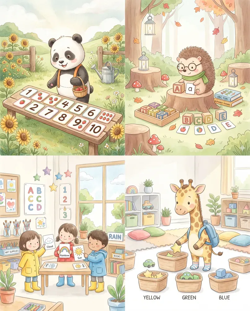 Preschool Learning Scene Generator