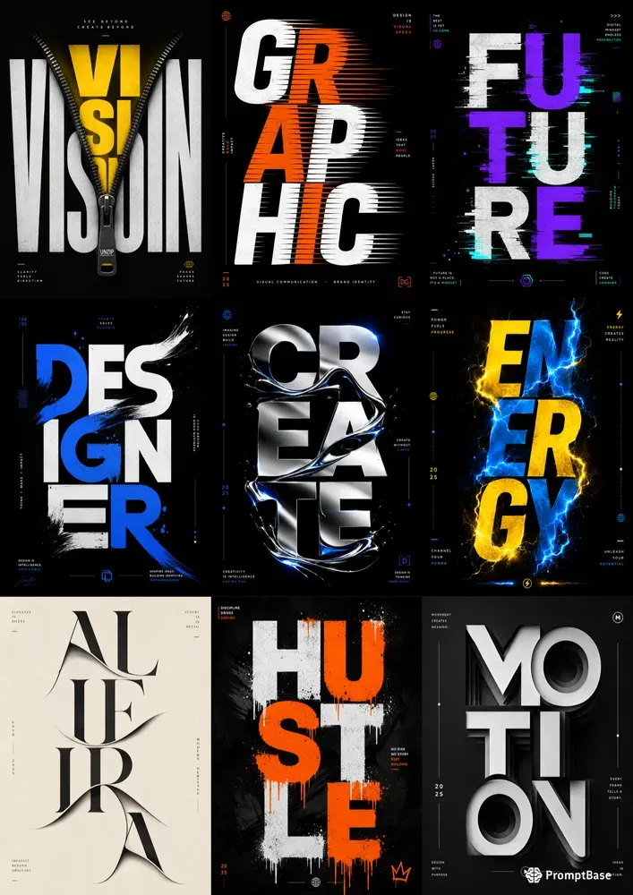 Minimal Typography Posters