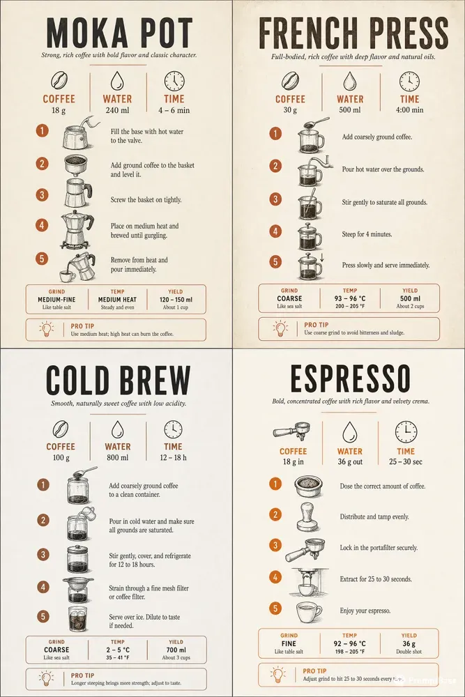 Coffee Brewing Guide Poster Generator