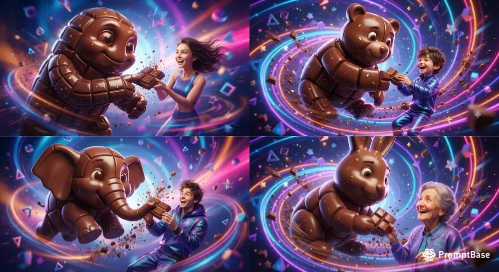 Modern 3D Chocolate Advertisements