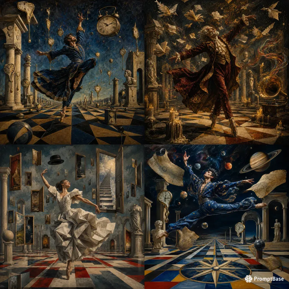 Surrealist Dancers Of Time