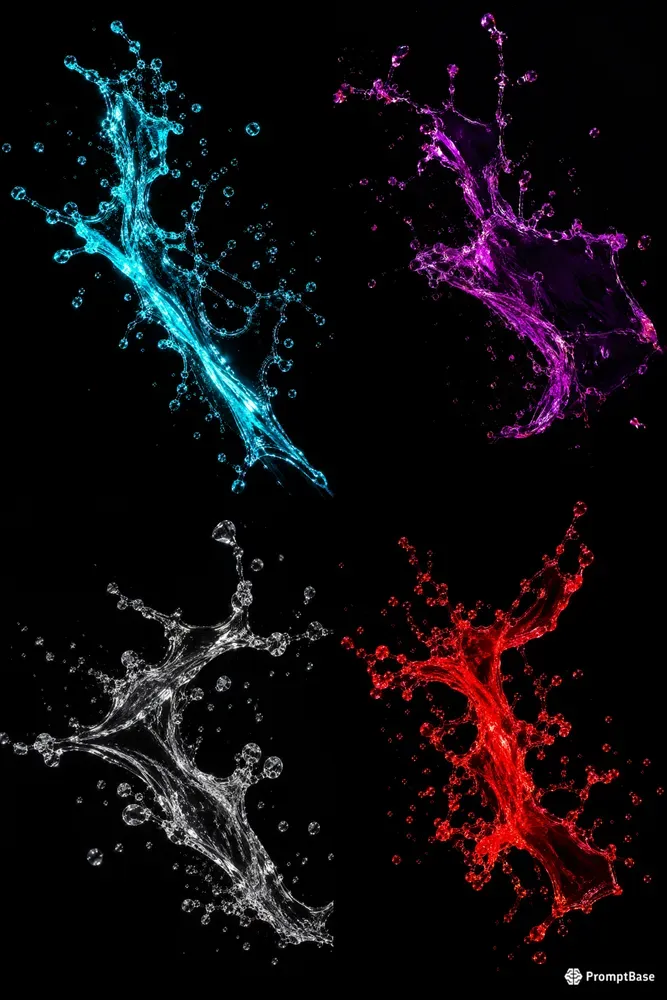 Neon Liquid Splashes