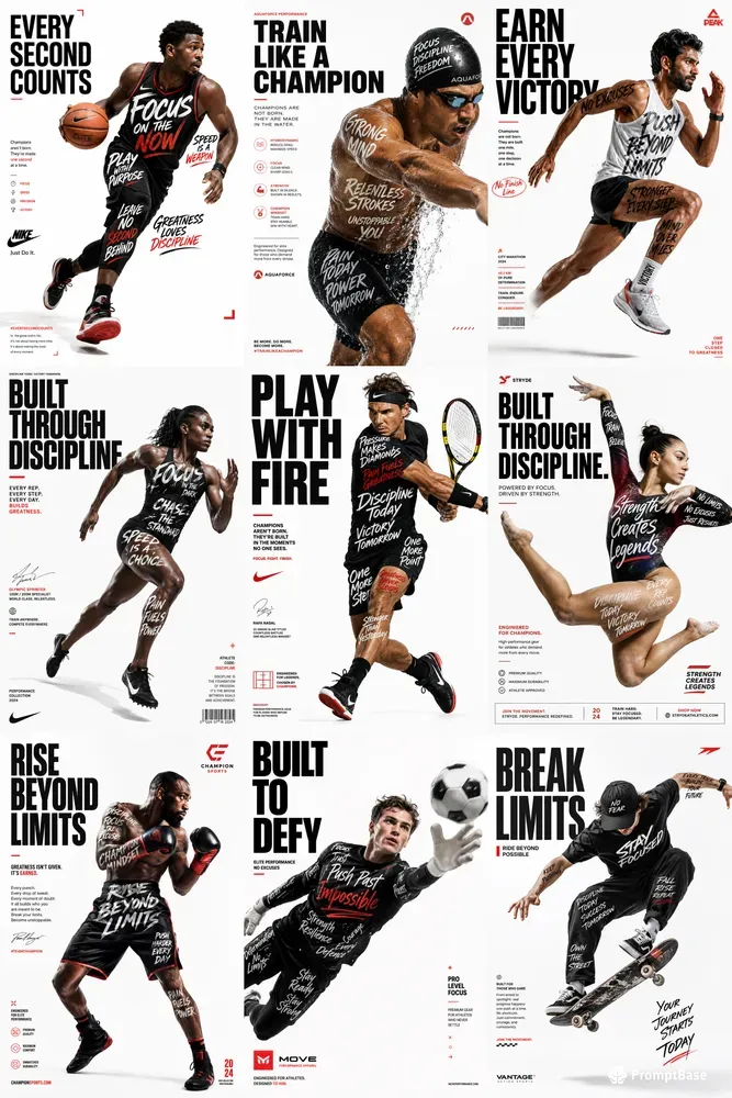 Bold Typography Sports Ads