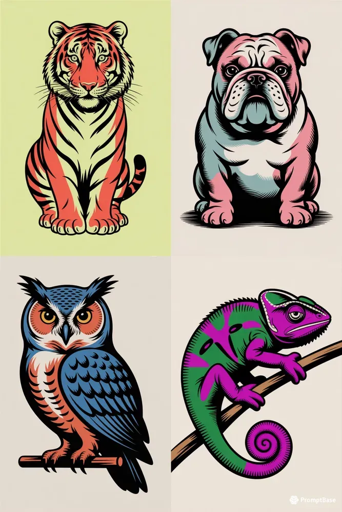 Pop Art Inspired Animal Posters