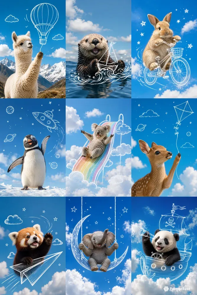 Whimsical Animal Doodle Adventure Packs