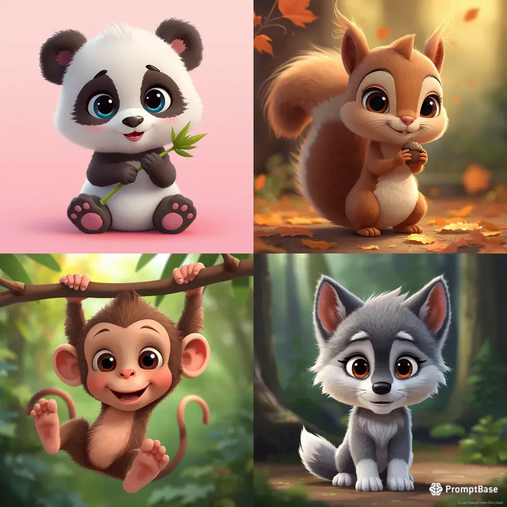 Cute Baby Animals Cartoons