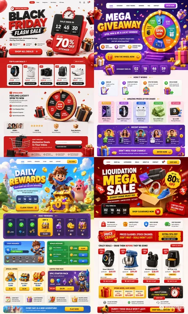 Gamified Popart 3D Website Page Gens