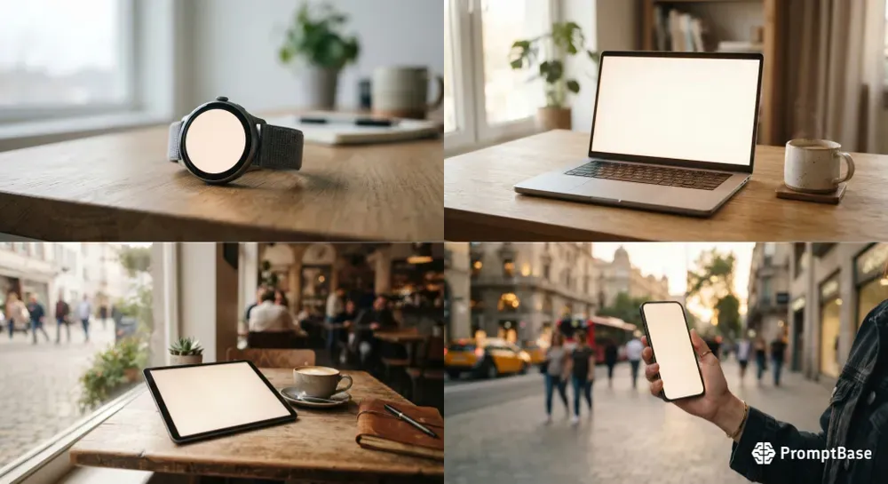 App UI Mockup Scenes