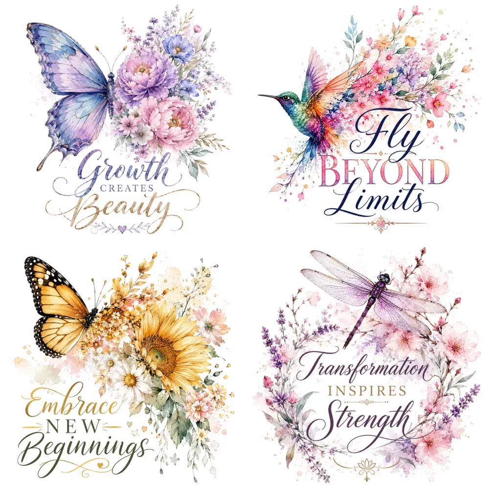 Butterfly Bloom Quote Art Tees