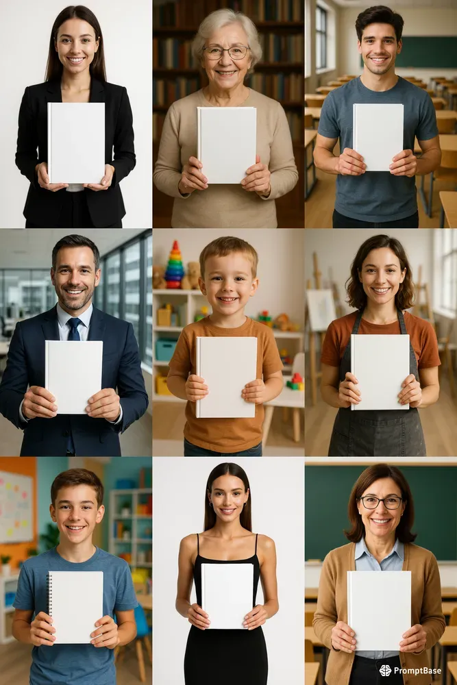 Professional Book Presentation Mockups