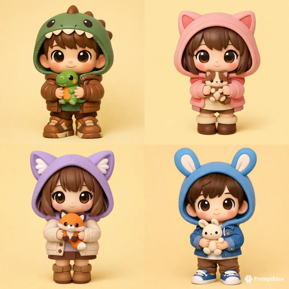 Cute 3D Chibi Characters