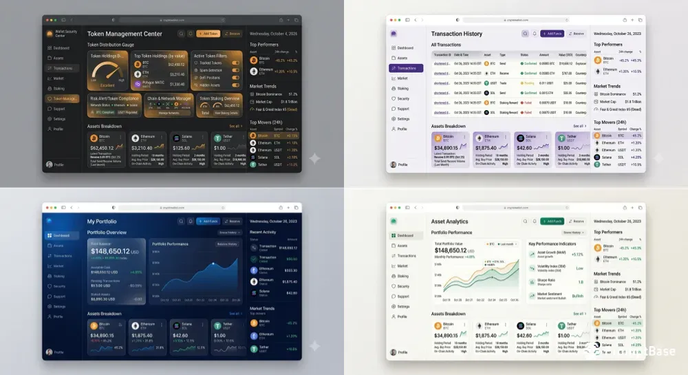 Crypto Wallet Dashboard UI Designs