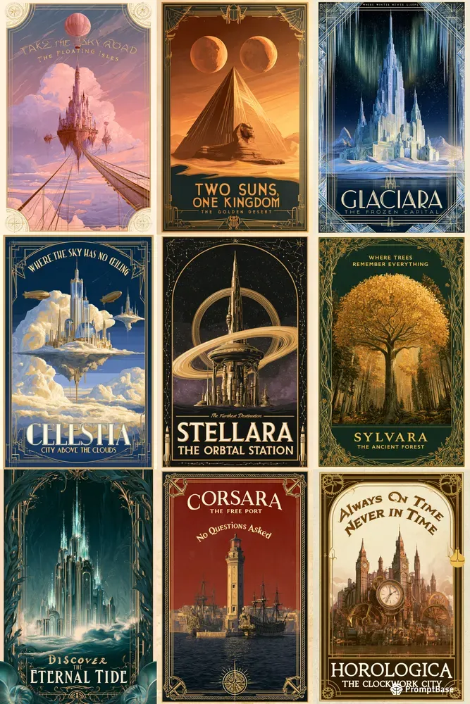 Fantasy Travel Poster Art Generator