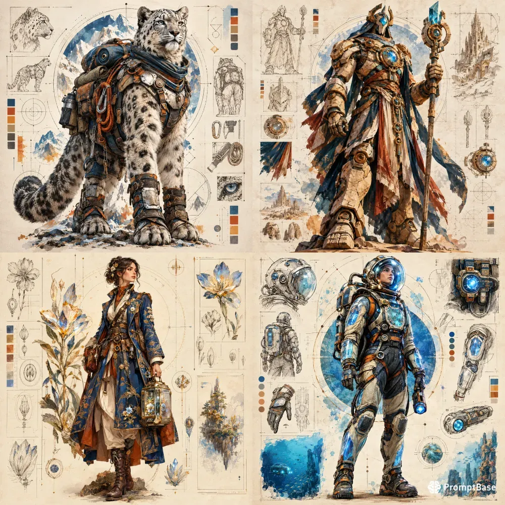 Concept Art Blueprint Portraits
