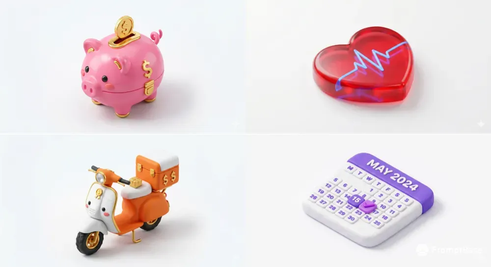 3D Glossy Clay App Icon Creators