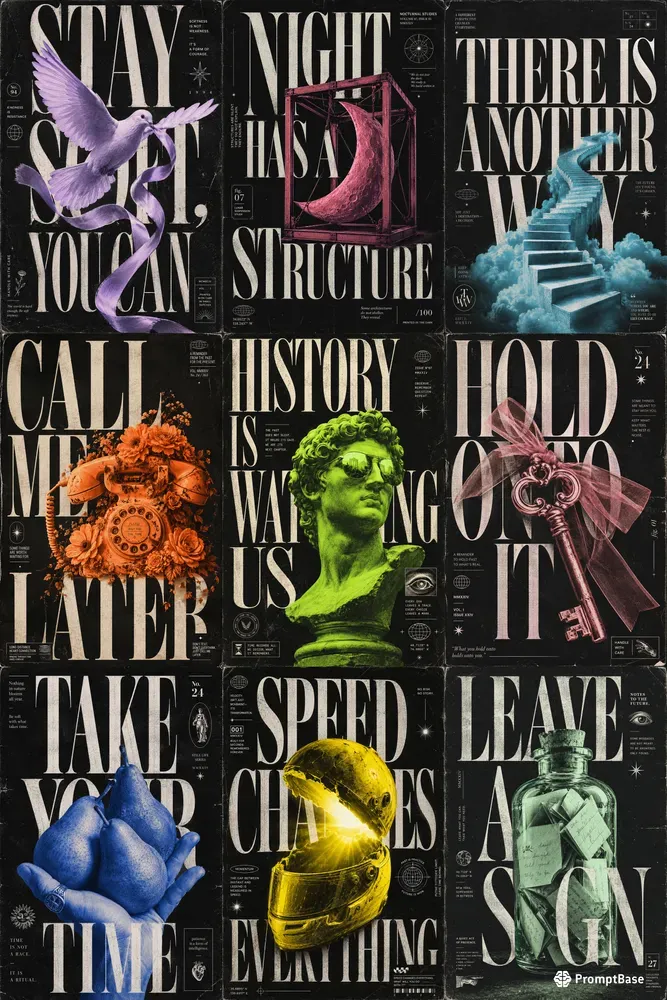 Poetic Editorial Duotone Posters