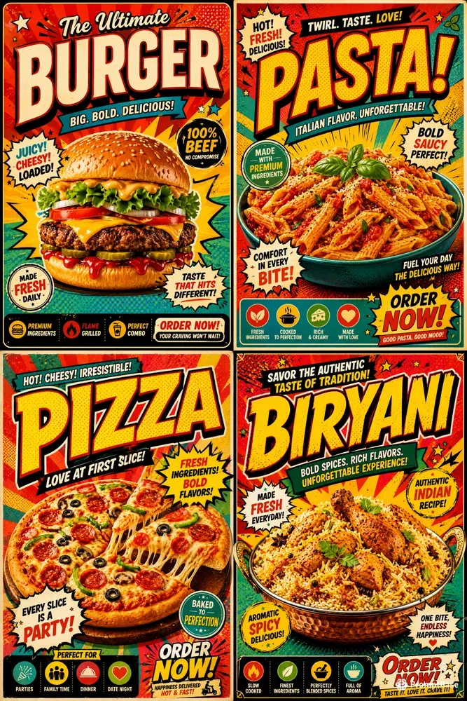 Viral Food Poster Creator Pros