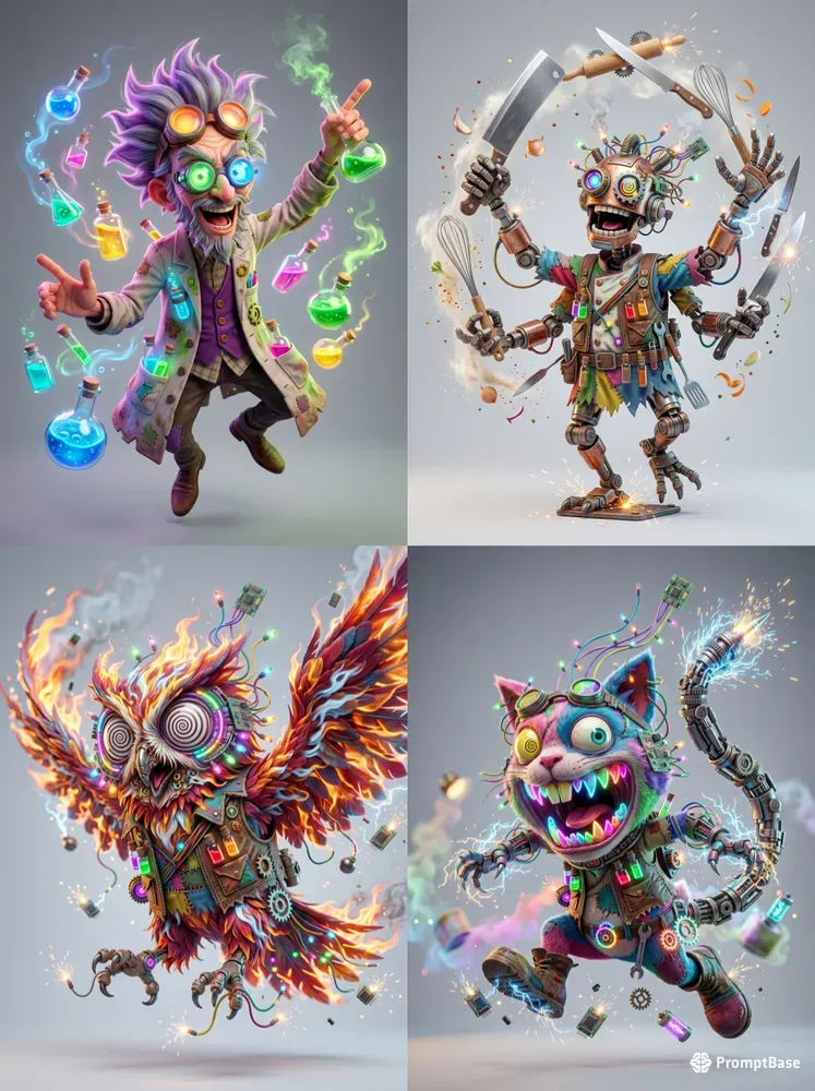 Wildly Colorful 3D Character Bundles