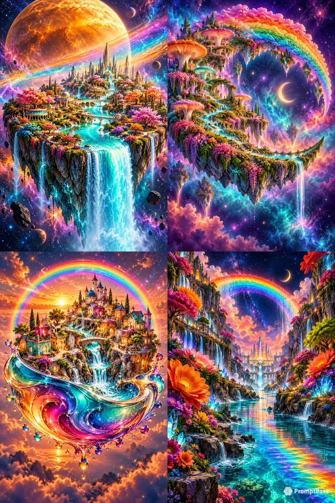 Rainbow Dreamscape Fantasy Worlds