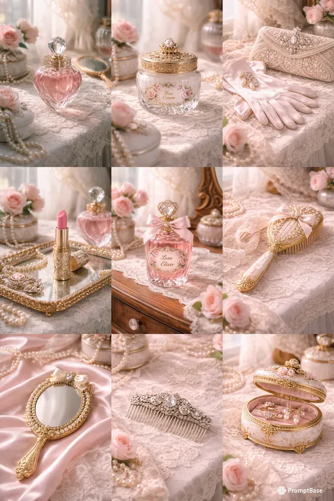 Vintage Boudoir Beauty Photography Sets