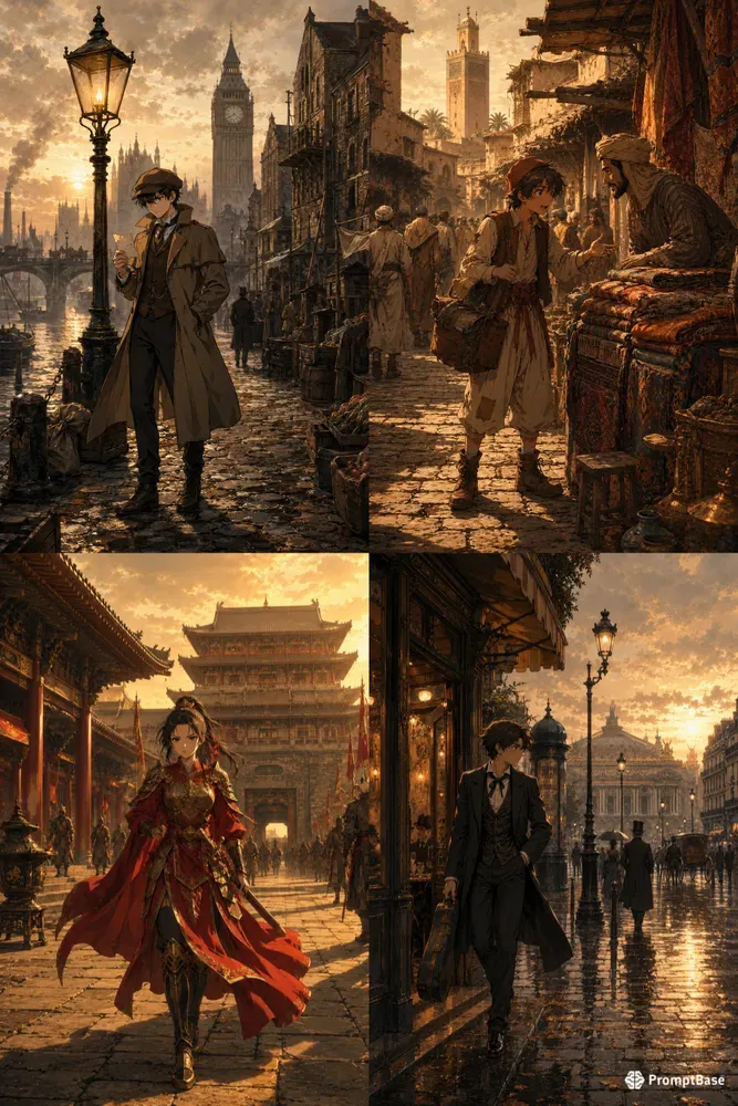 Anime Heroes In Real Historic Cities
