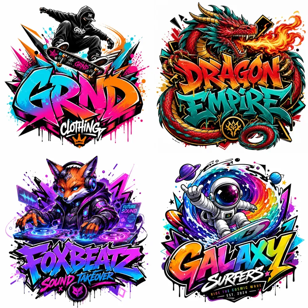 Urban Graffiti Skater Logo Packs