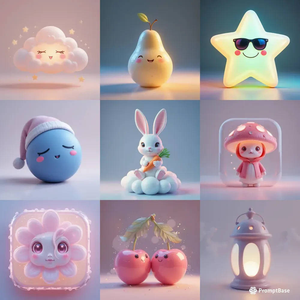 Dreamy 3D Cuties Soft Icon Characters