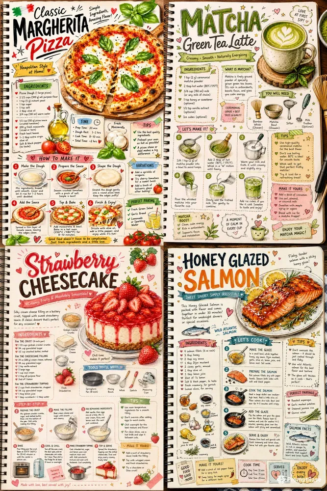 Unique Recipe Infographic Style