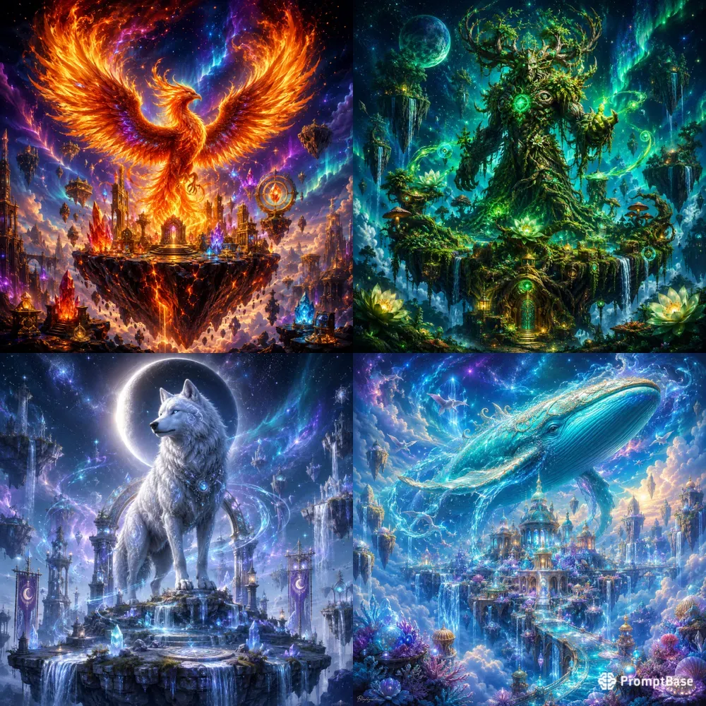 Mystical Elemental Sky Realms