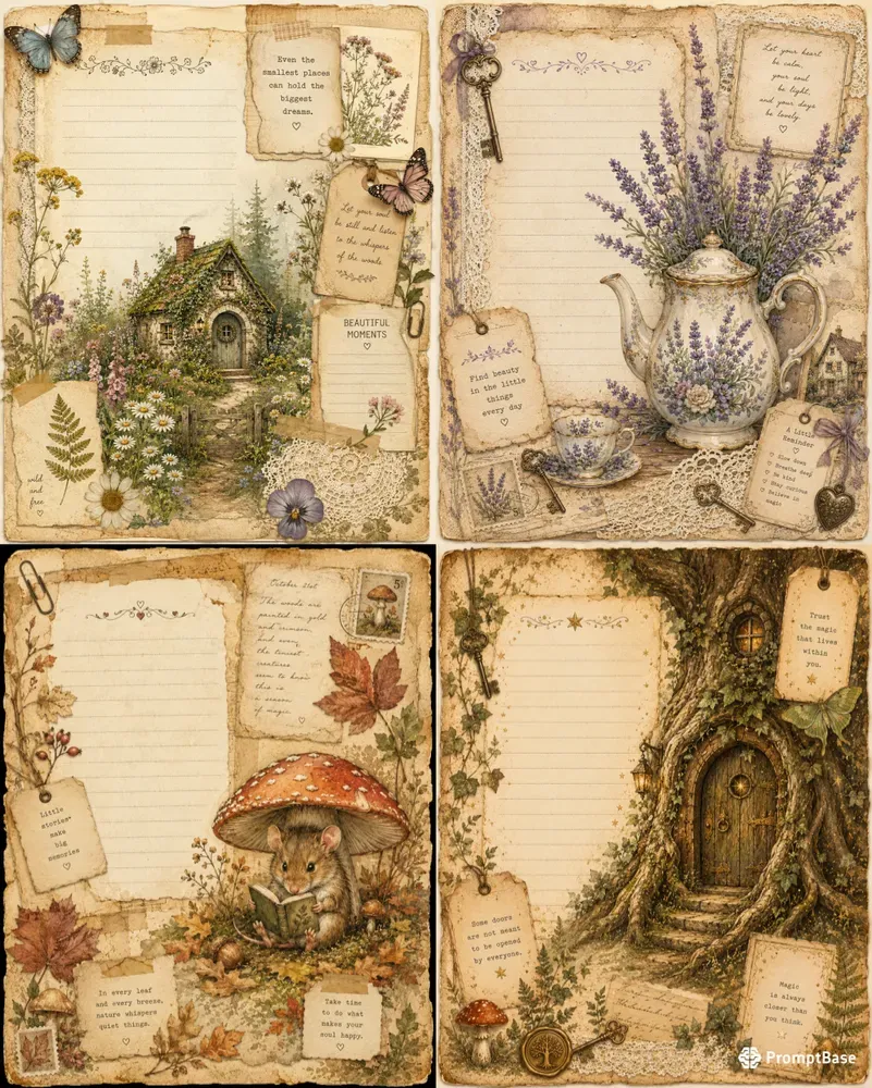 Cottagecore Fairytale Junk Journals