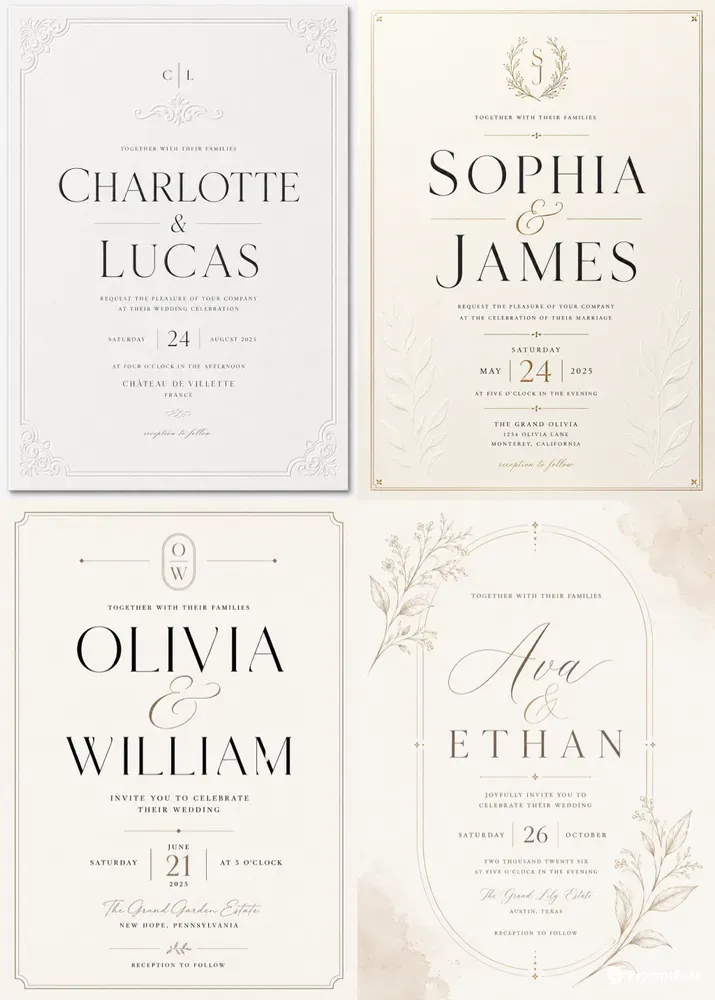 Minimalist Wedding Invitations