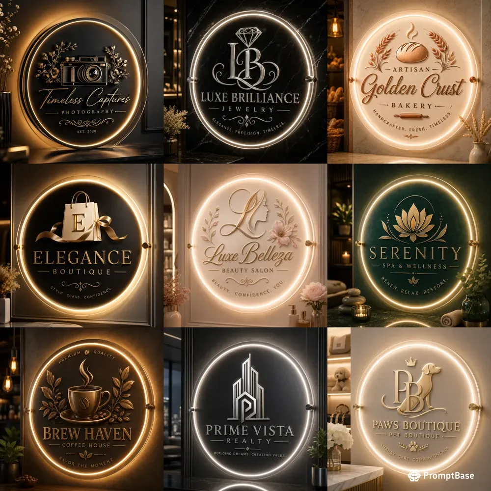 Luxury Circular Logo Mockups