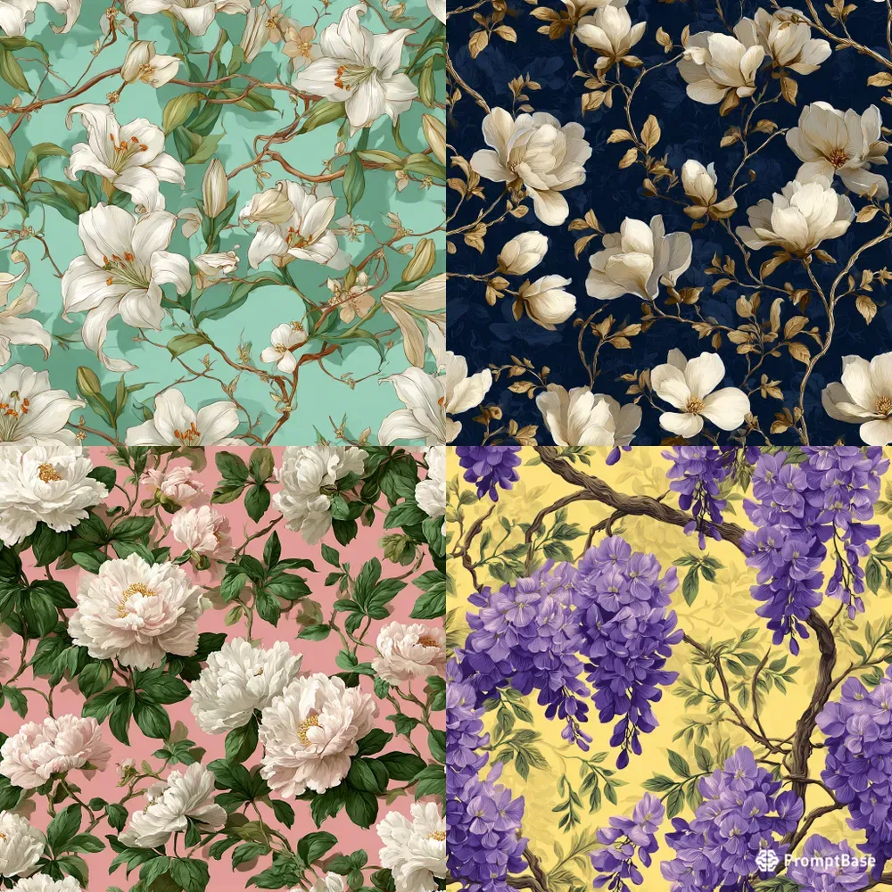 Luxury Floral Repeat Seamless Patterns
