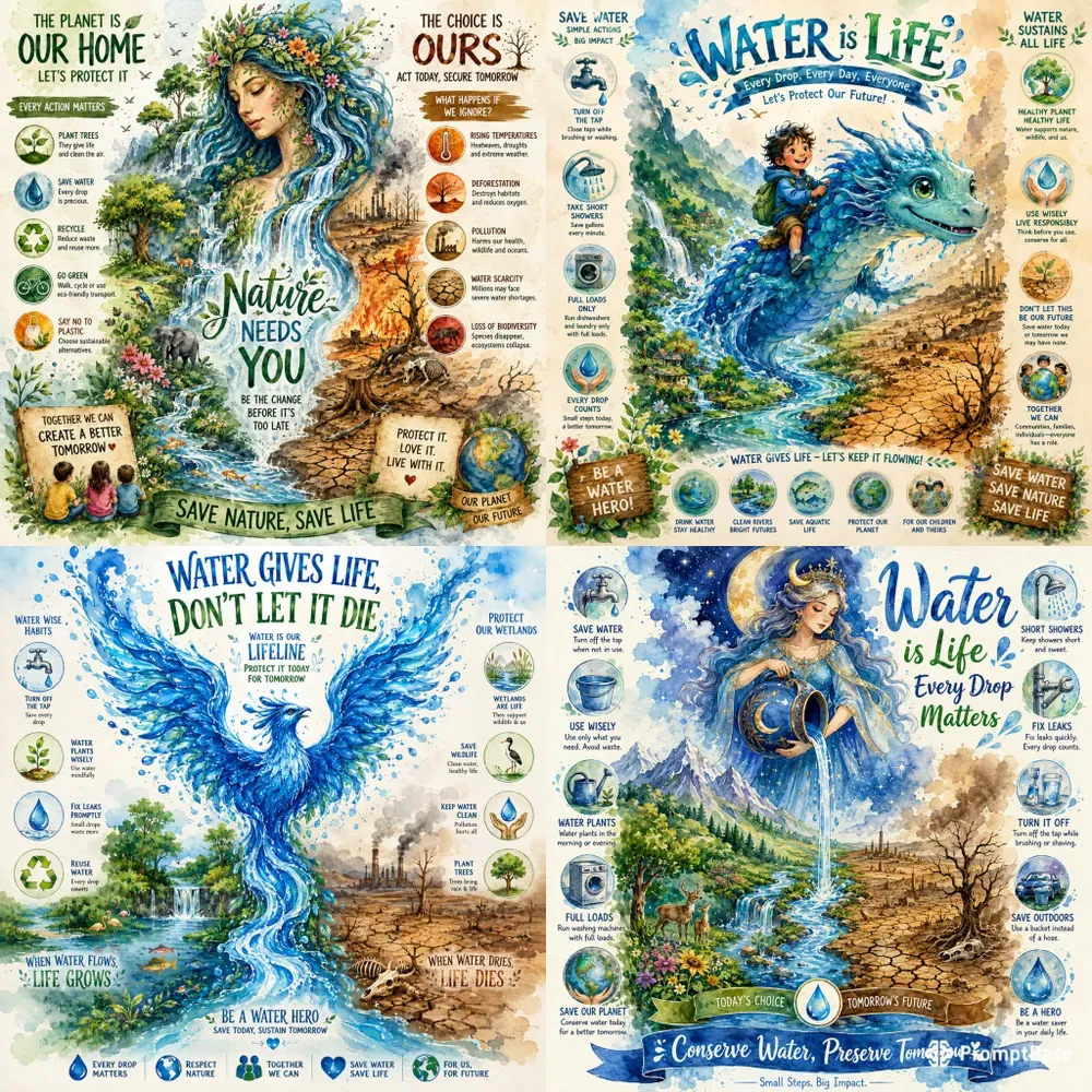 Save Water Poster Packs