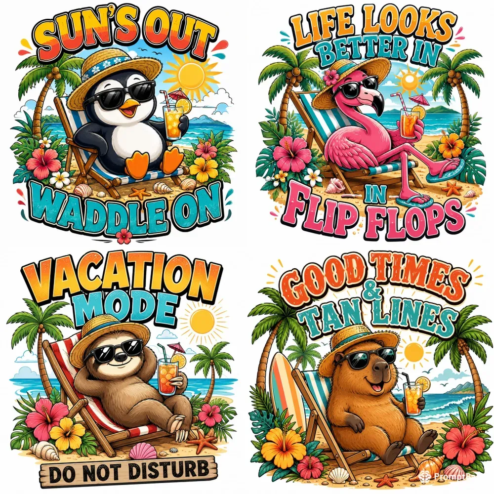 Funny Summer Beach Tees