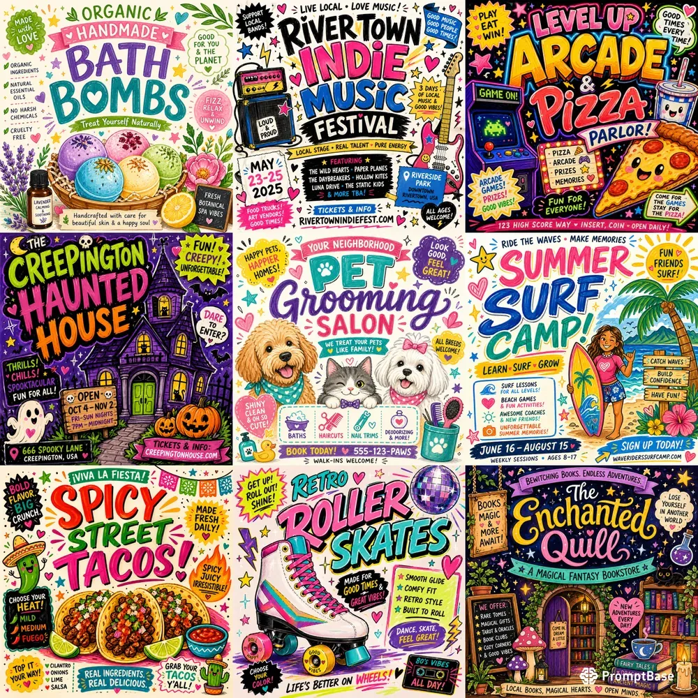 Handdrawn Marker Poster Makers