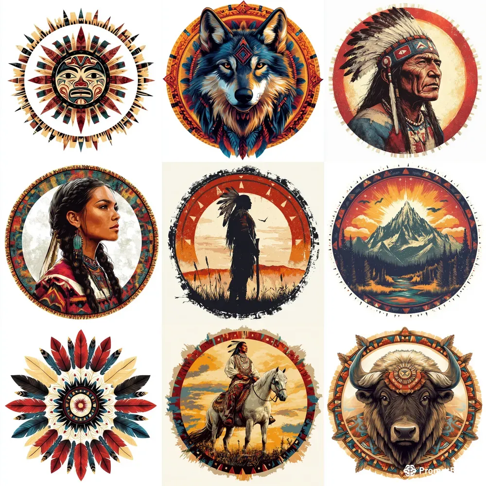 Native American Tshirt Design Prints