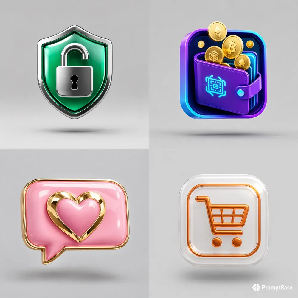 Modern 3D Corporate Business Logo Icons