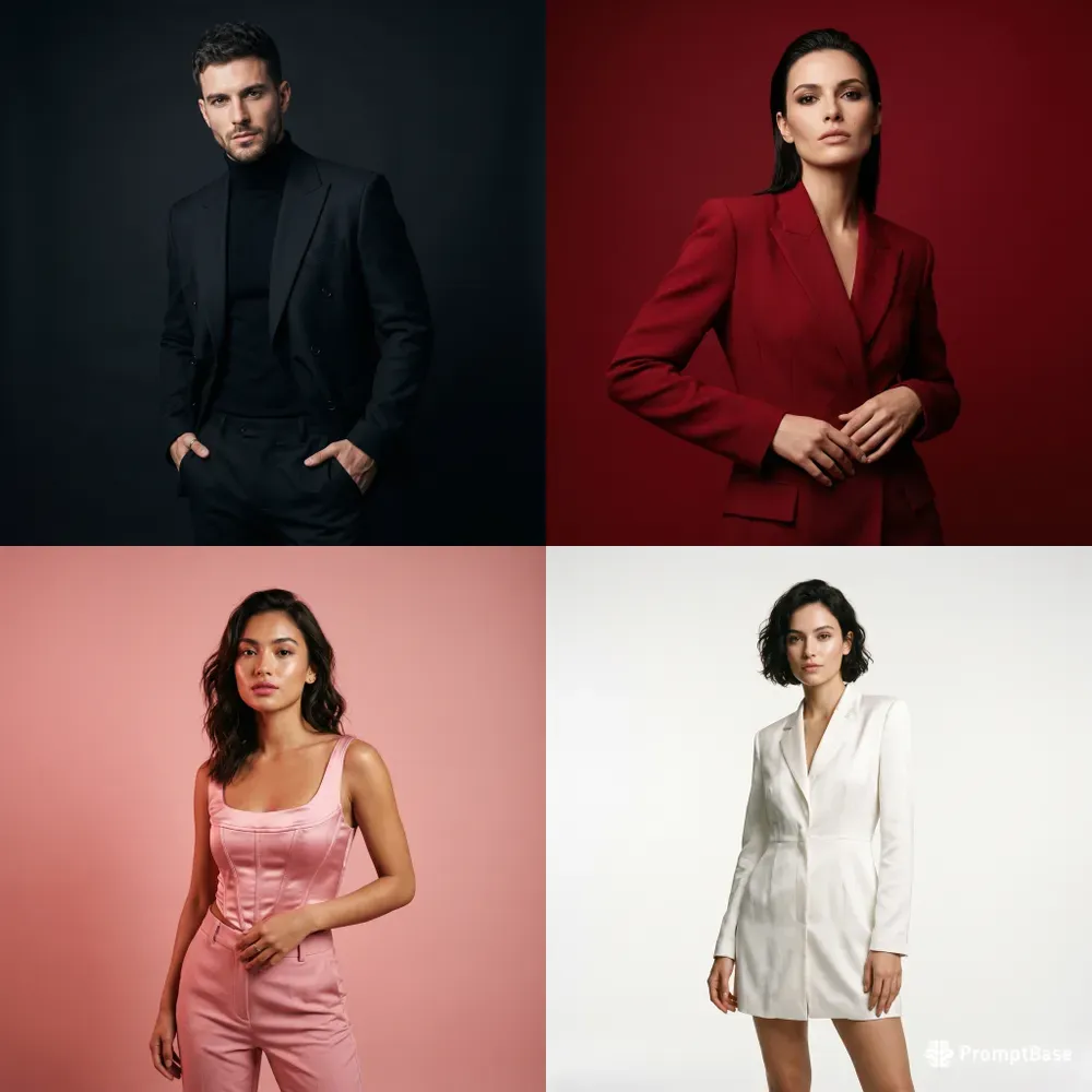 Monochromatic Studio Portrait Images