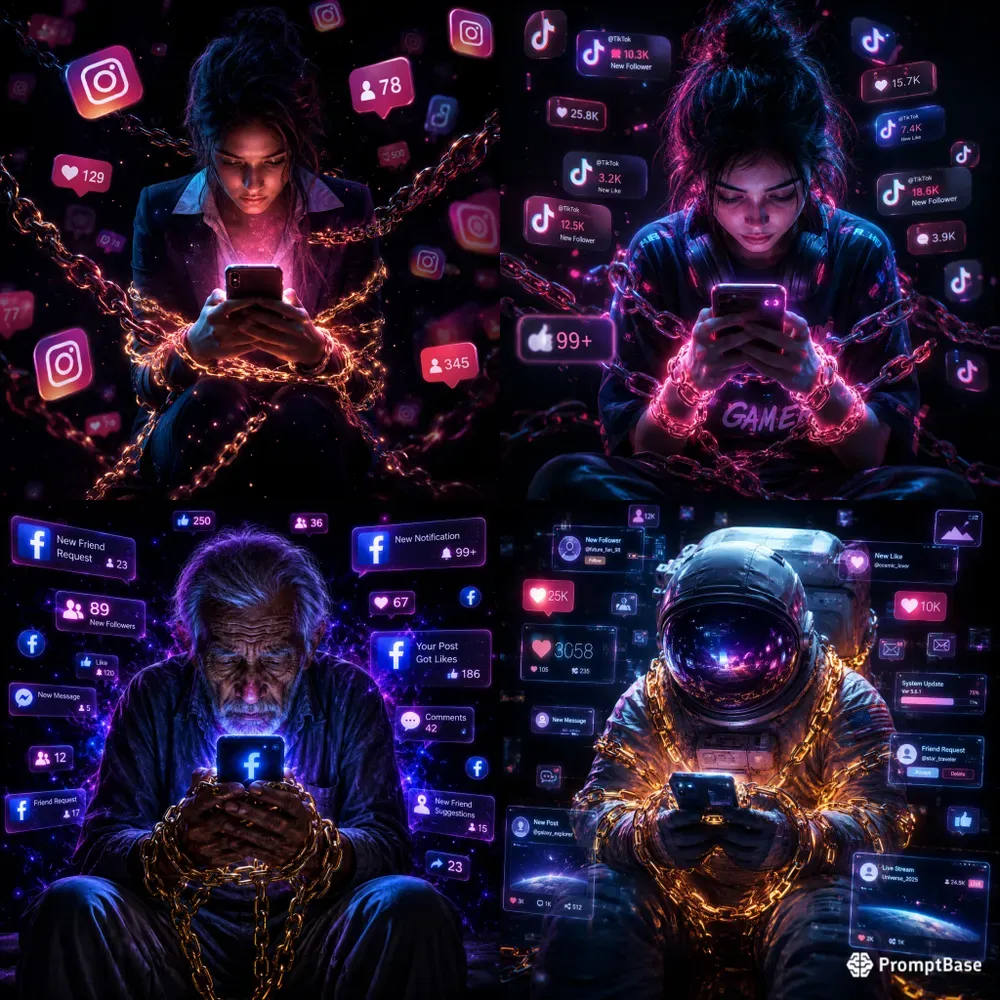 Digital Addiction Portraits